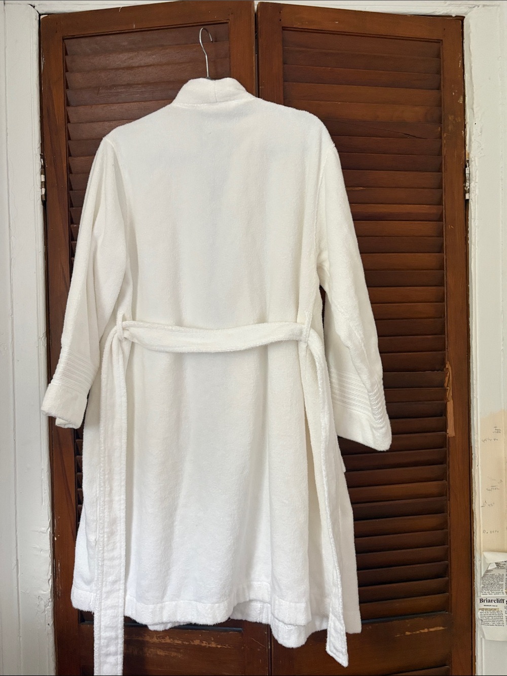 Ralph Lauren White Terry Bathrobe with Belt - Picture 5 of 10